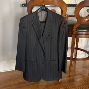 Corneliani men’s suit Italian made perfect condition. Black pin stripe